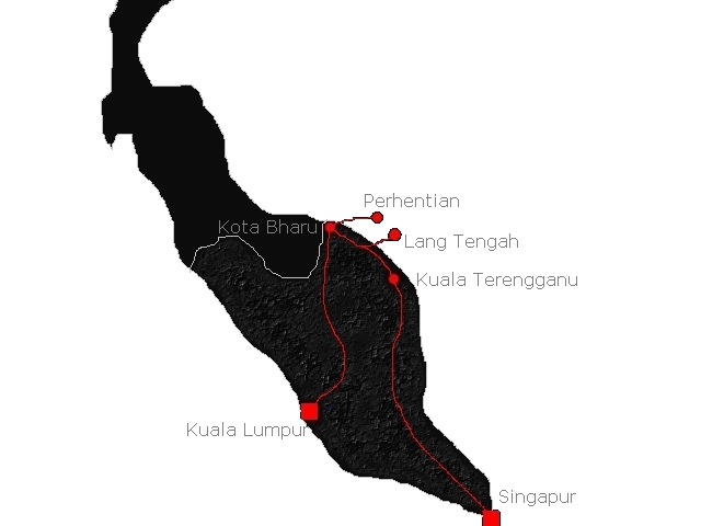 malajsie mapa