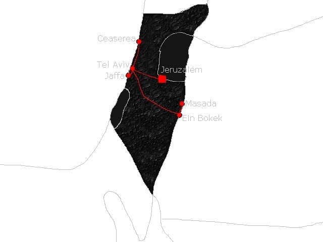 mapa izrael